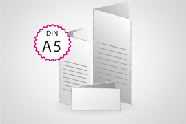 Faltblätter DIN A5 quer, 4 Seiten