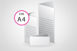 Faltblätter DIN A4 quer, 4 Seiten